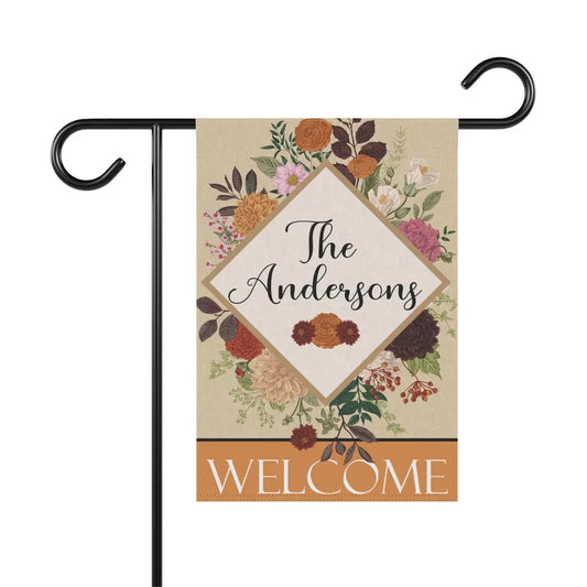 Fall Personalized Name Garden Flag, Pumpkin Flag, Welcome Fall, Welcome Yard Flag, Outdoor Decor, Farmhouse Decor Printify