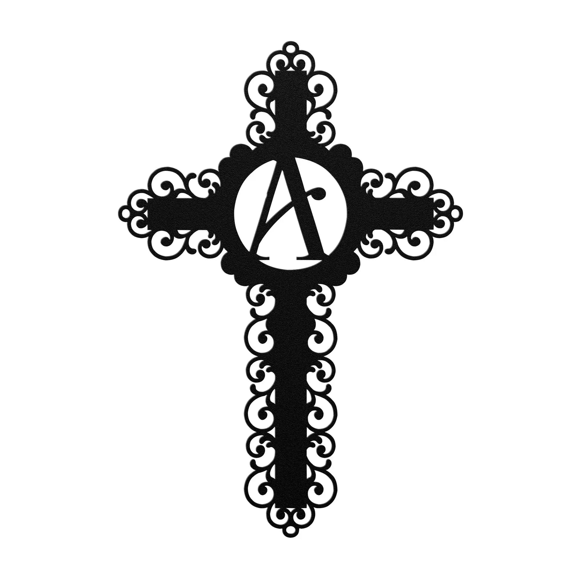Filigree Initial Metal Cross teelaunch