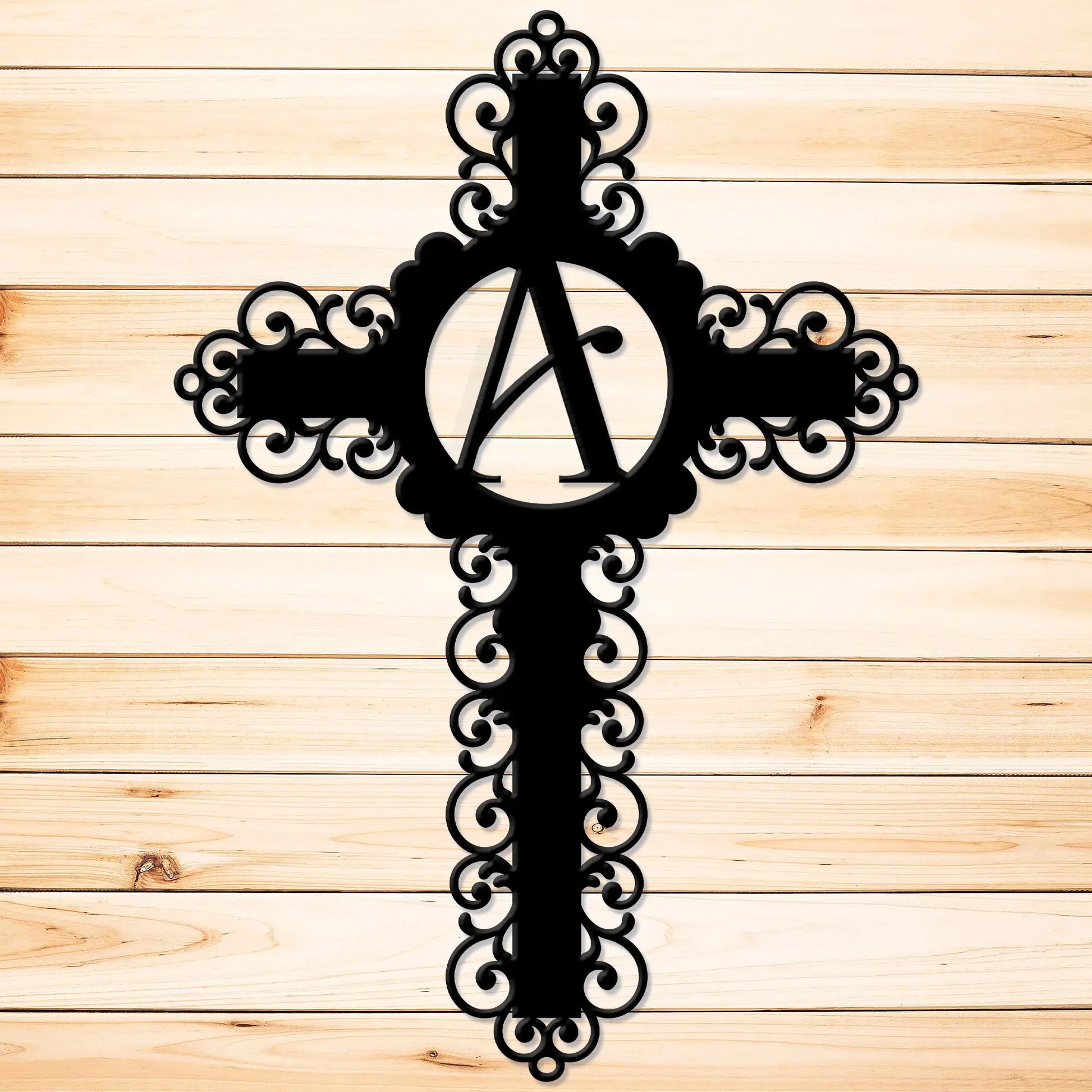 Filigree Initial Metal Cross teelaunch
