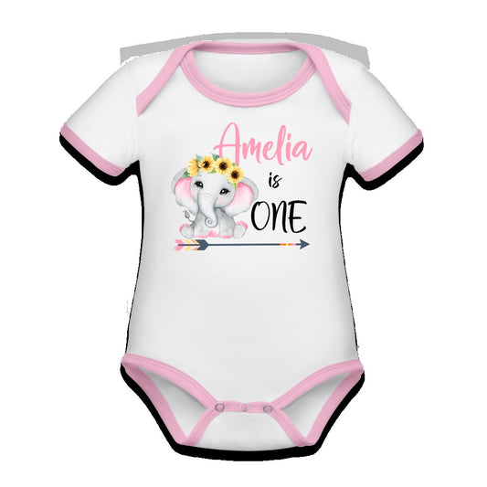 First Birthday, Elephant Theme, Birthday Shirt, 1st Birthday, Personalized Birthday Shirt, Girl Birthday, Birthday Onesie®, Best Seller baby SPOD