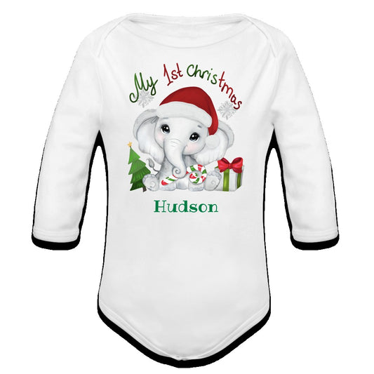 First Christmas, Elephant Theme, Christmas Shirt, 1st Christmas, Personalized Holiday Shirt, Baby Christmas, Christmas Onesie®, Best Seller baby SPOD