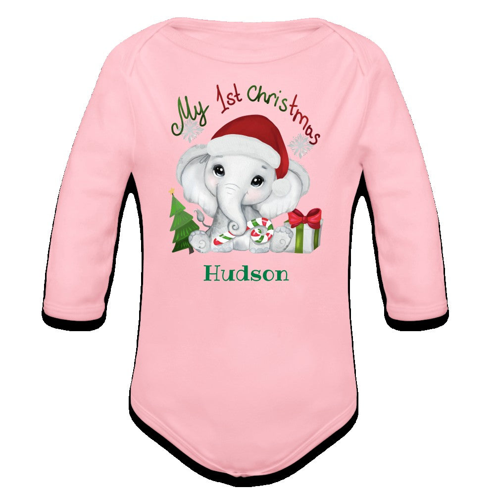 First Christmas, Elephant Theme, Christmas Shirt, 1st Christmas, Personalized Holiday Shirt, Baby Christmas, Christmas Onesie®, Best Seller baby SPOD