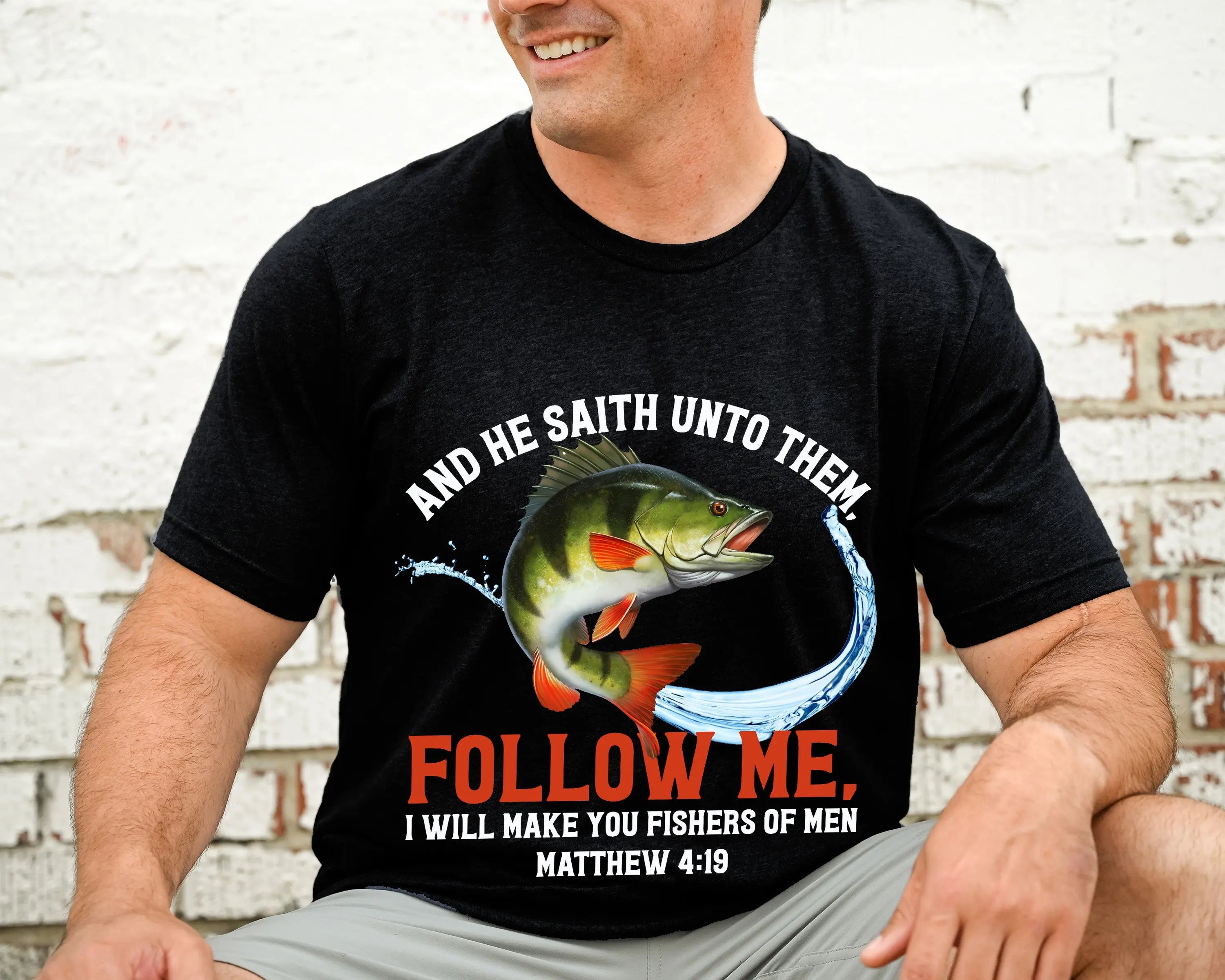 Mark 1 17 Bible Verse Shirt Vintage Fishers of Men Christian Shirt