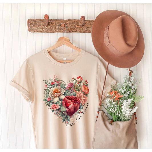 Flower Heart for Nana Short Sleeve Tee | Grandma, Grammy, Mimi, Gigi, Oma Printify