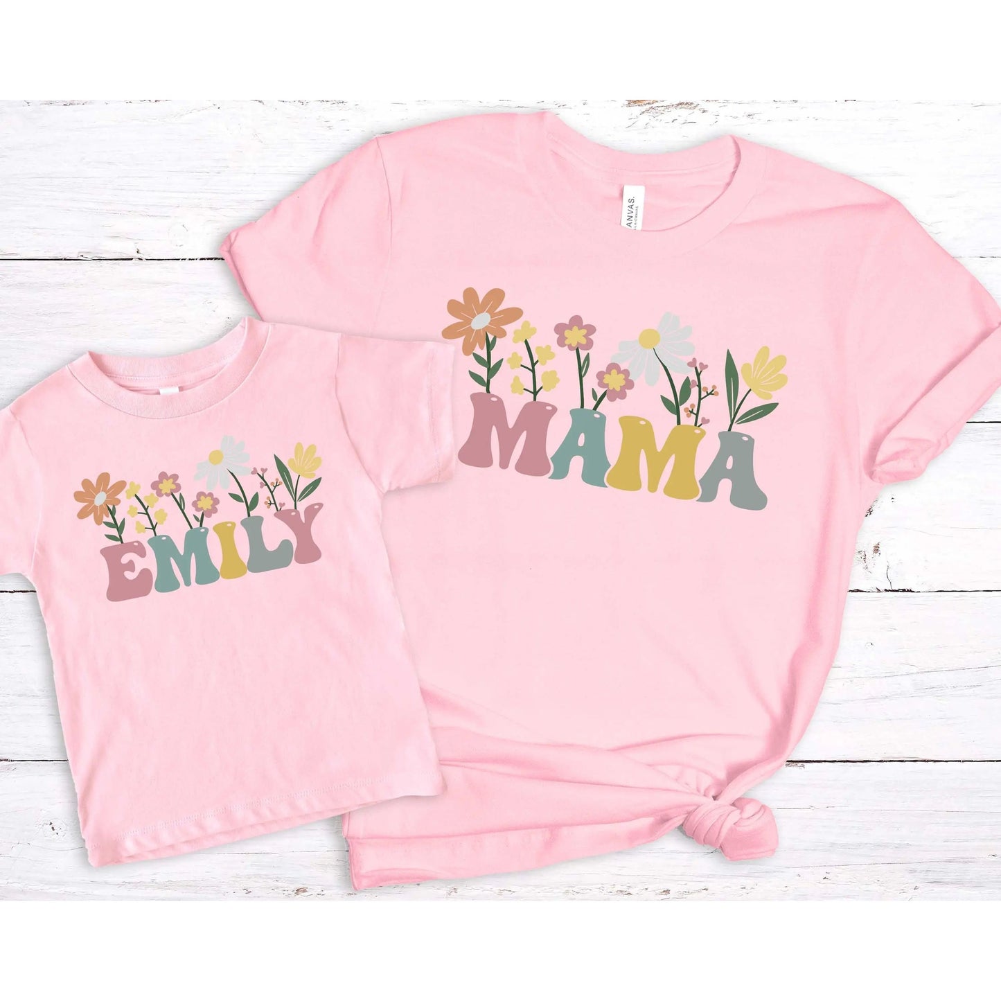 Flower Name Baby T-shirt | Mommy and Me Matching Shirts Amazing Faith Designs