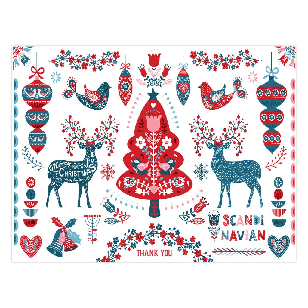 Folk Art Christmas Thank You Cards Amazing Faith Designs