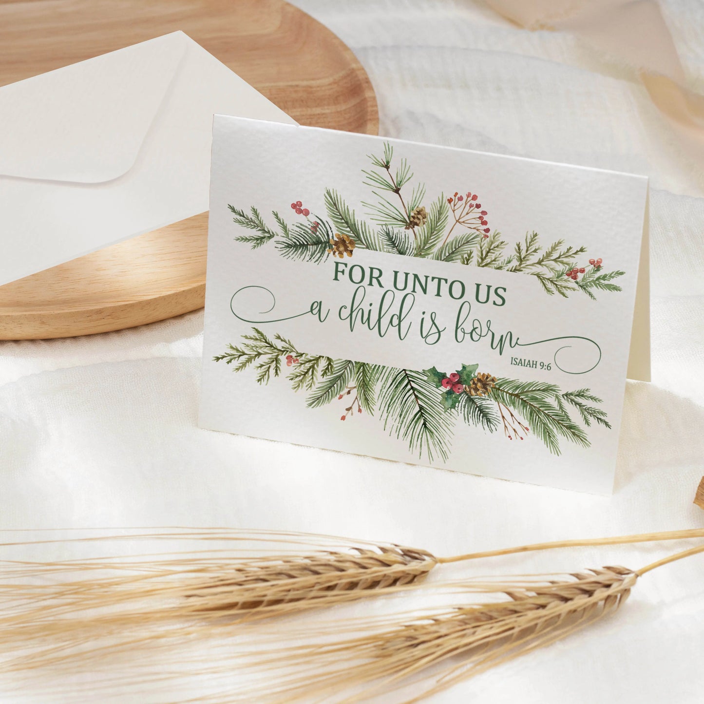 For Unto Us a Child Is Born Christmas Cards Amazing Faith Designs