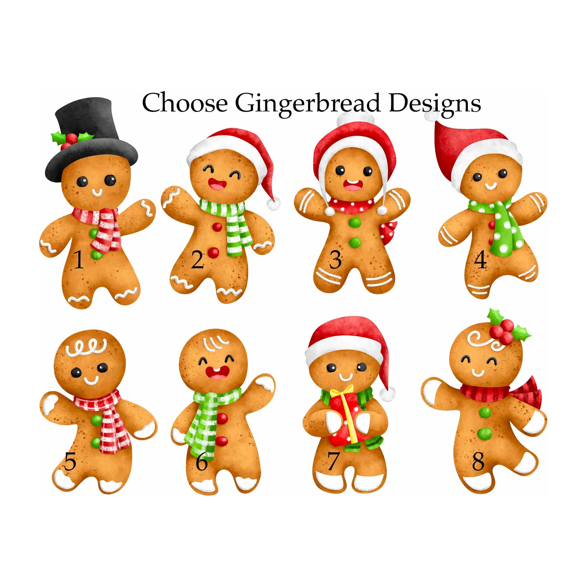 Gingerbread Family Ornament, Custom Christmas Keepsake Amazing Faith Designs