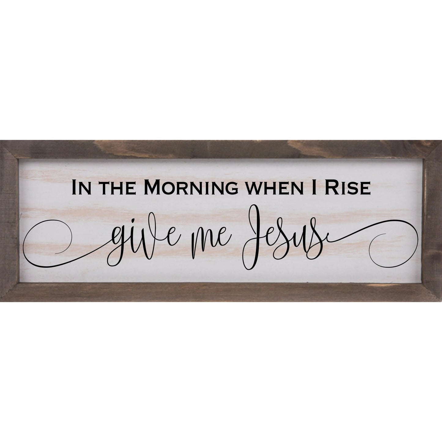 Give Me Jesus Rustic Whitewashed Wood Frame Sign | 5.5" x 15" Farmhouse Decor | Christian Wood Decor amazingfaithdesigns
