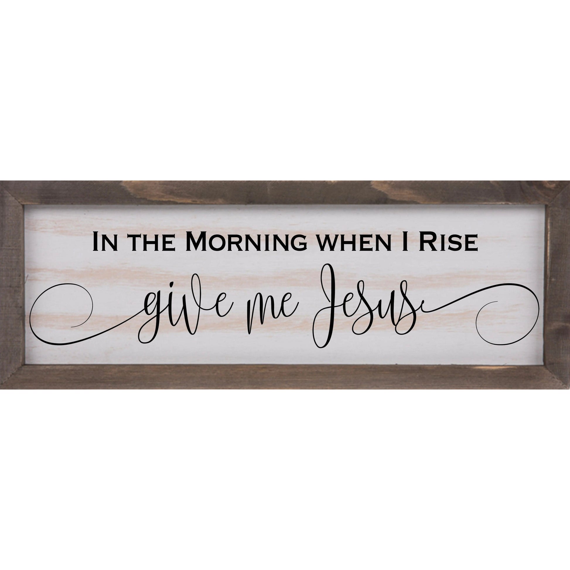 Give Me Jesus Rustic Whitewashed Wood Frame Sign | 5.5" x 15" Farmhouse Decor | Christian Wood Decor amazingfaithdesigns