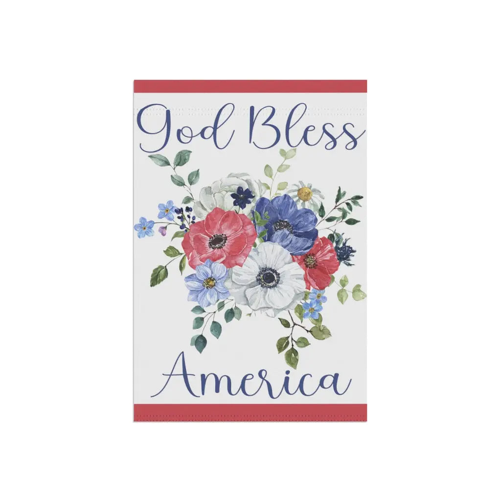 God Bless America Garden Flag | Welcome Flag | Patriotic Garden Flag | Fourth of July Printify