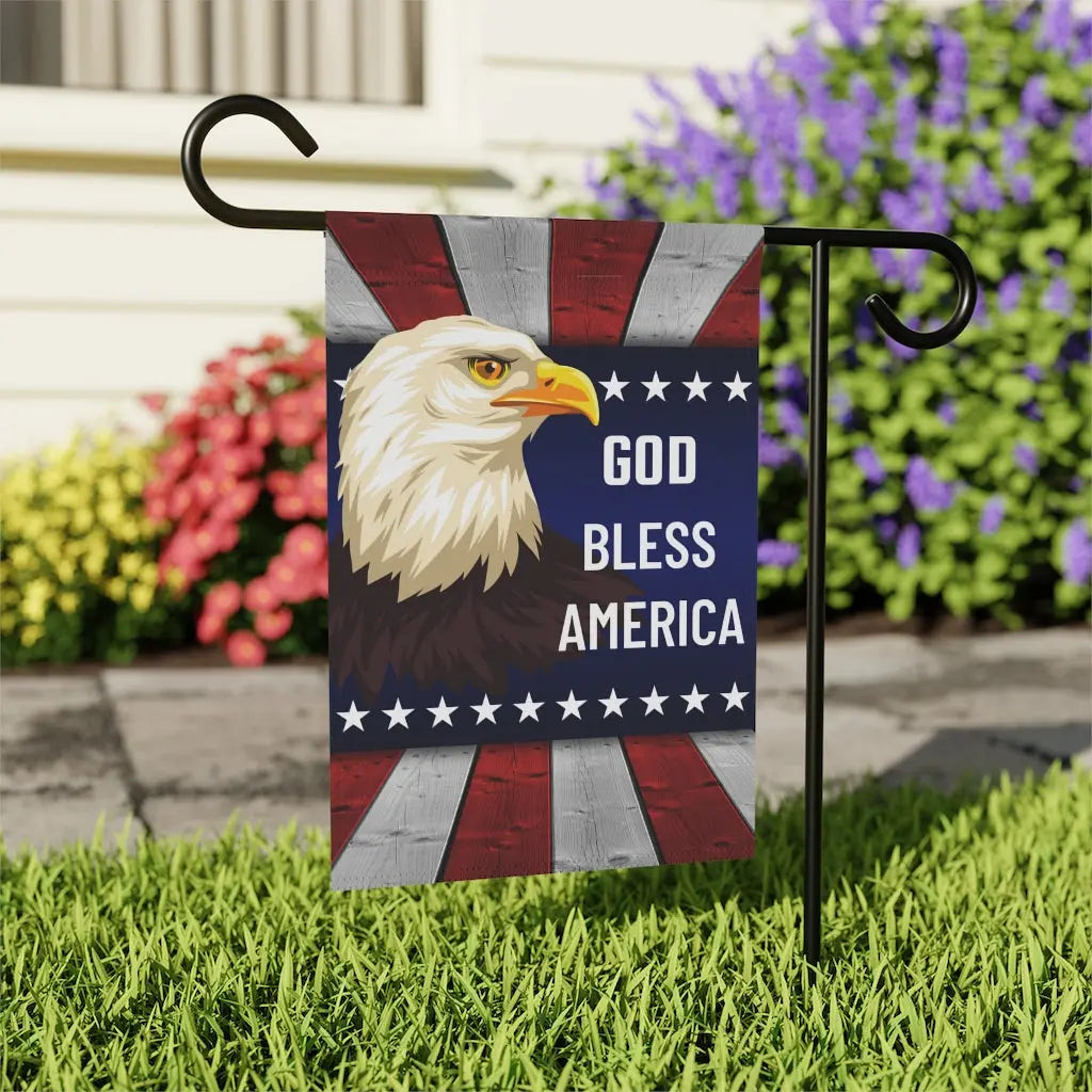 God Bless America Garden Flag | Welcome Flag | Patriotic Garden Flag | Fourth of July Printify