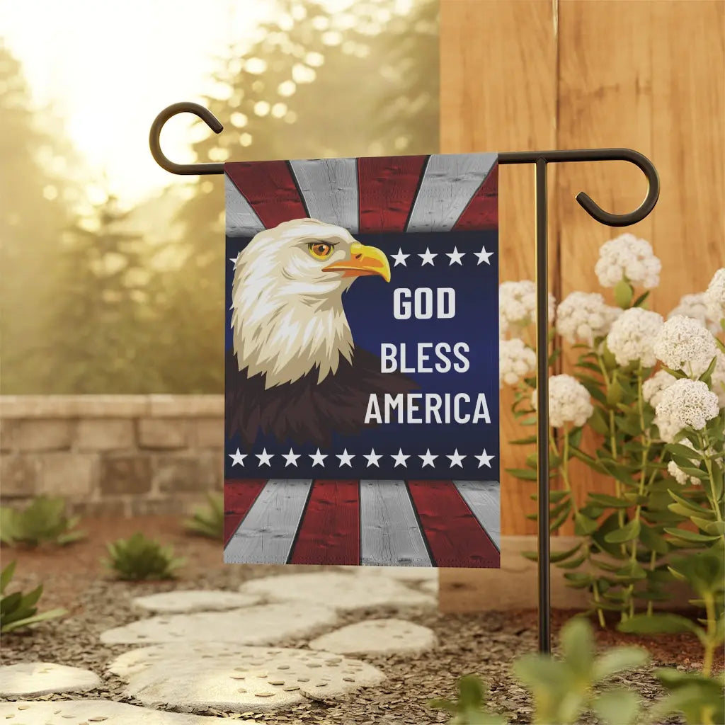 God Bless America Garden Flag | Welcome Flag | Patriotic Garden Flag | Fourth of July Printify