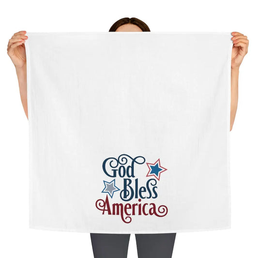 God Bless America Tea Towel, Patriotic Kitchen Towel, Fourth of July Dish Towel Printify