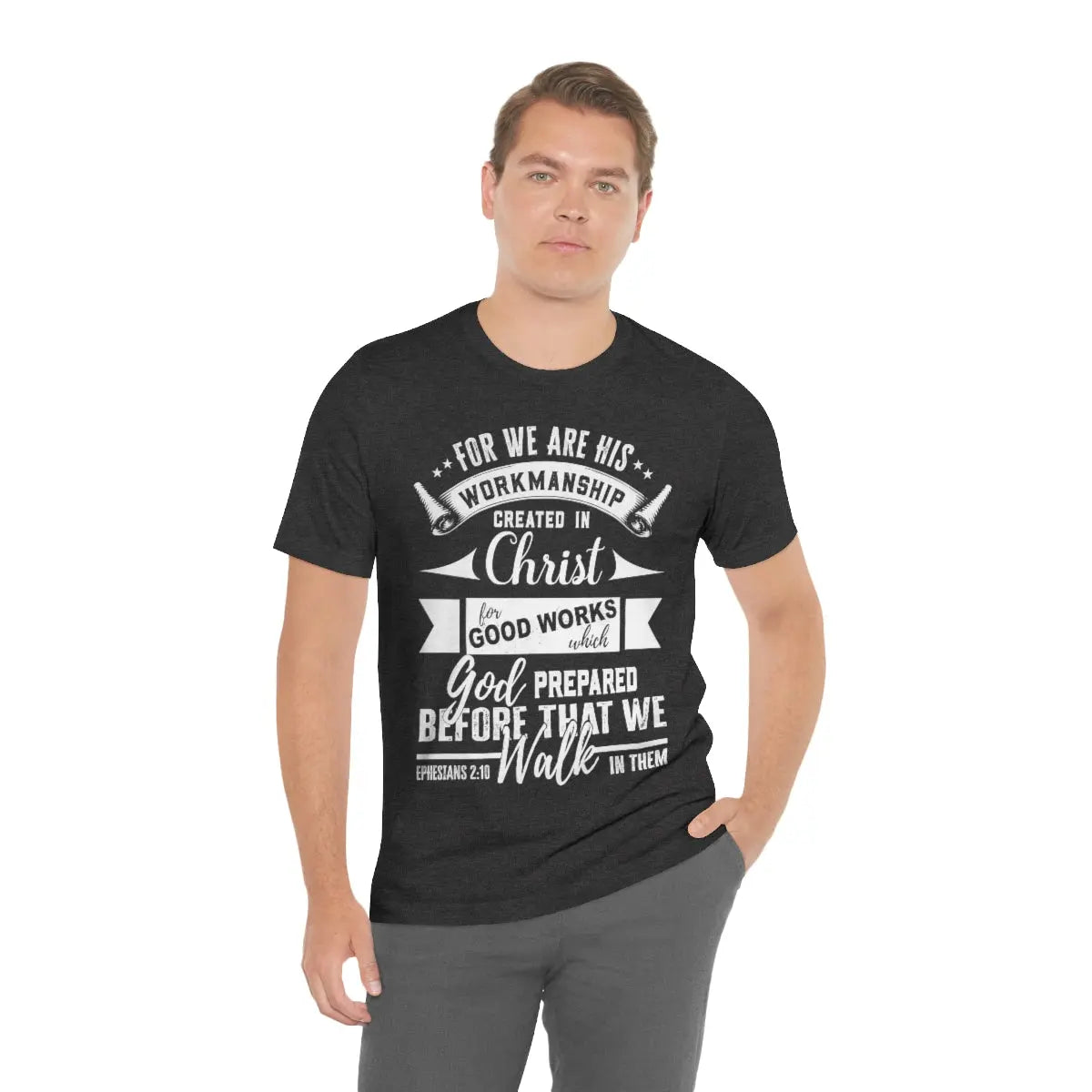 God's Workmanship Tee, Ephesians 2:10, Scripture Unisex Short Sleeve Tee Printify