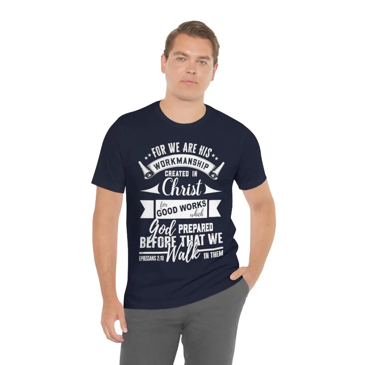 God's Workmanship Tee, Ephesians 2:10, Scripture Unisex Short Sleeve Tee Printify