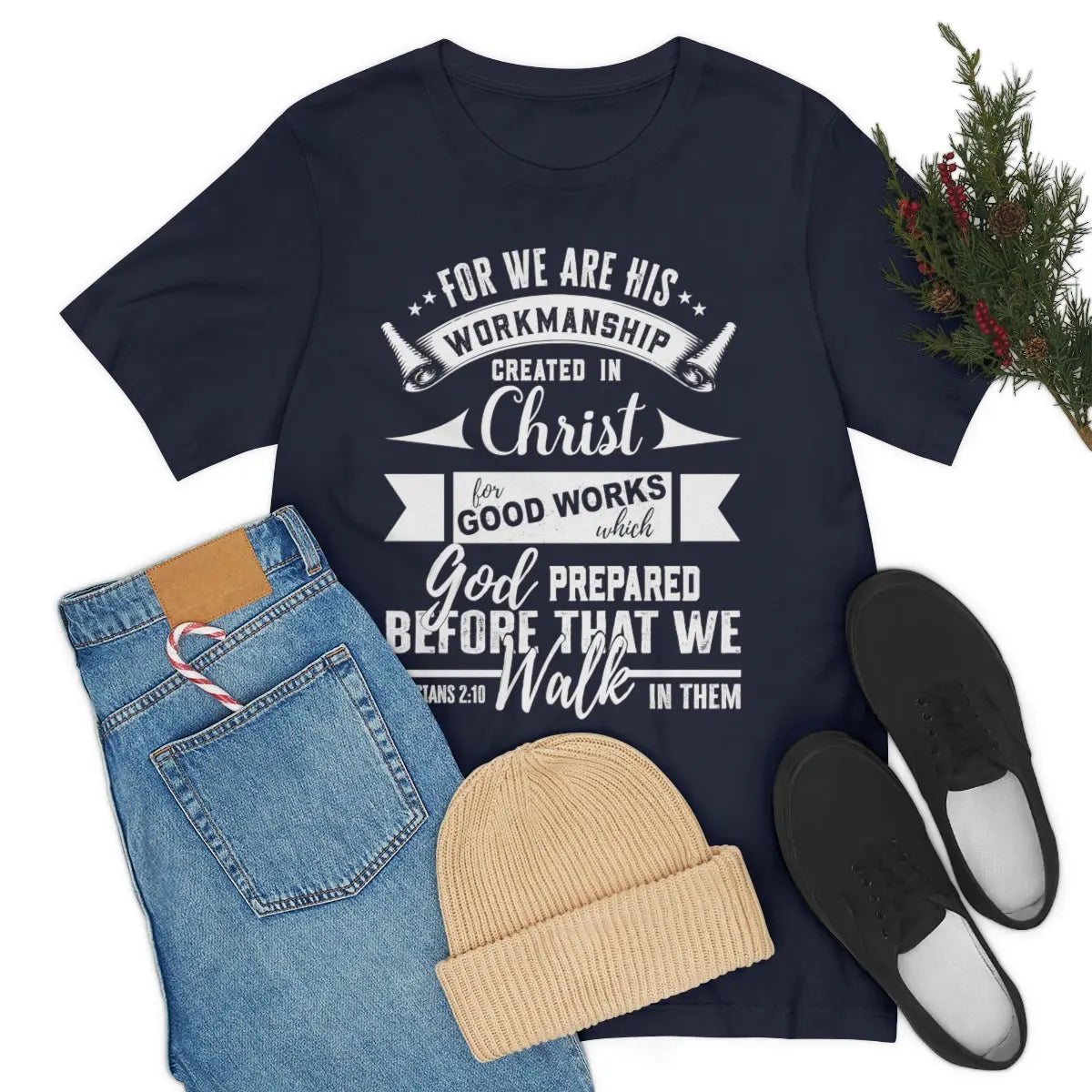 God's Workmanship Tee, Ephesians 2:10, Scripture Unisex Short Sleeve Tee Printify