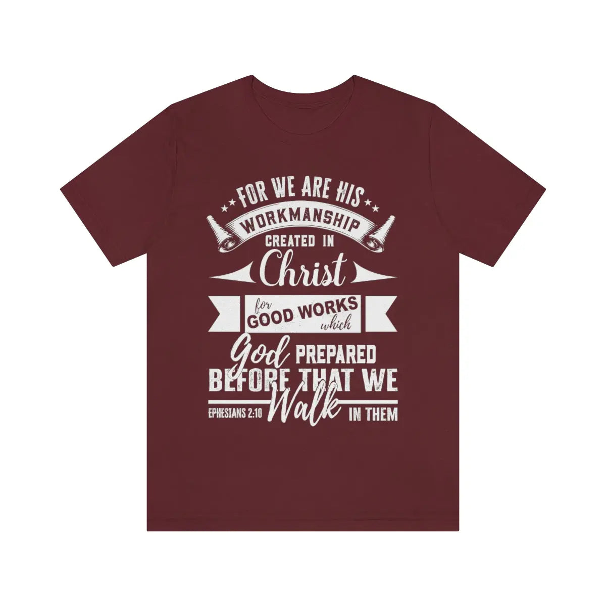 God's Workmanship Tee,  Ephesians 2:10,  Scripture Unisex Short Sleeve Tee Printify