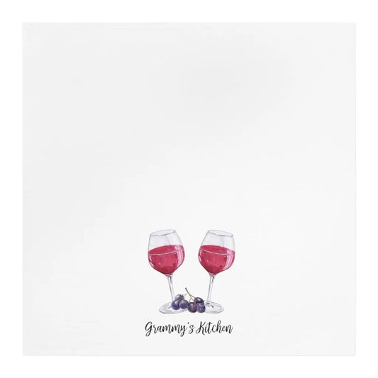 Grammy Tea Towel - red wine Printify