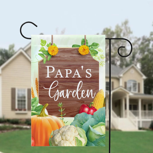 Grammy's Vegetable Garden Flag, Papa, Gramp's, Grandpa, Grandma, Mimi, Nana, Dad, Mom Amazing Faith Designs