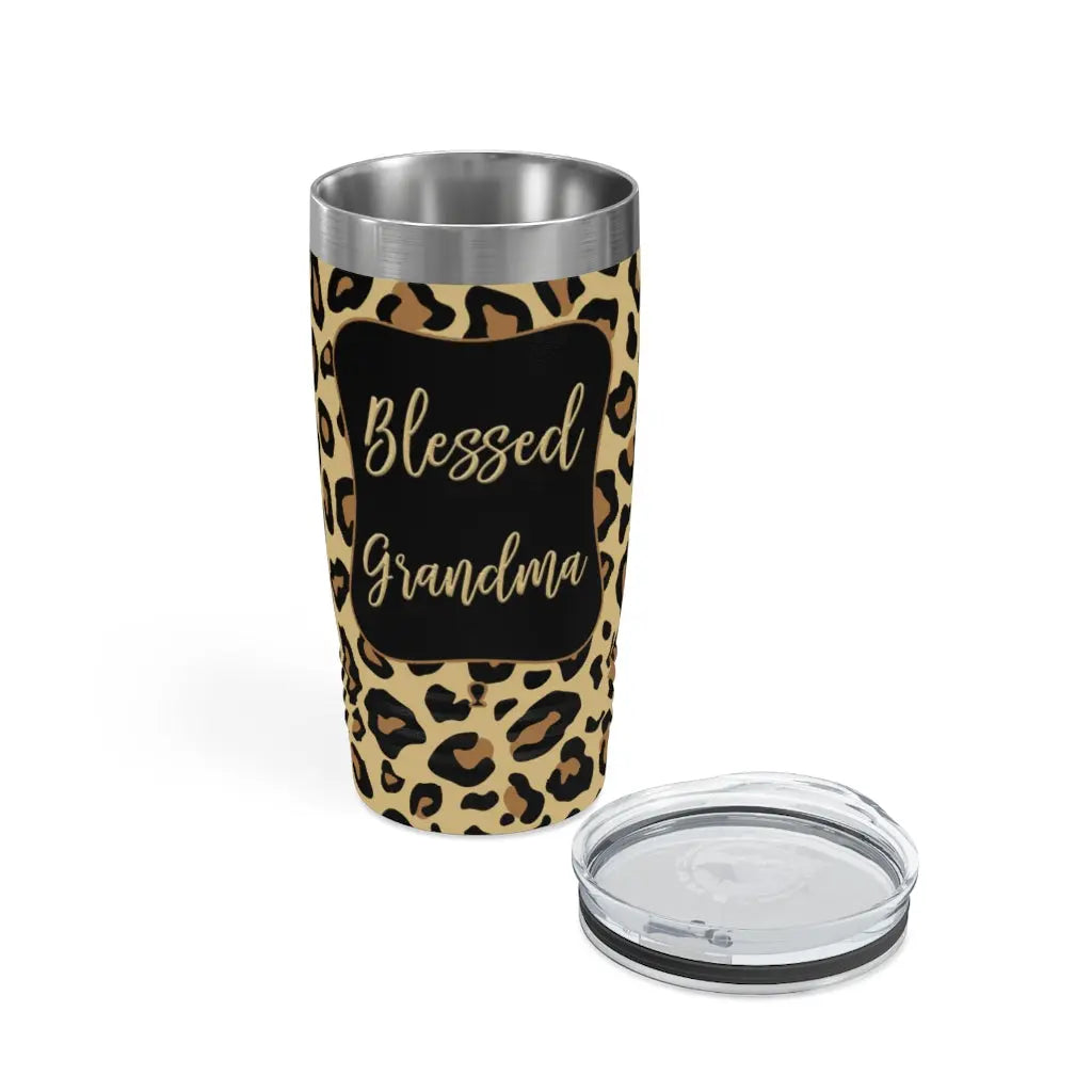 Grandma Leopard Ringneck Tumbler, 20oz Printify