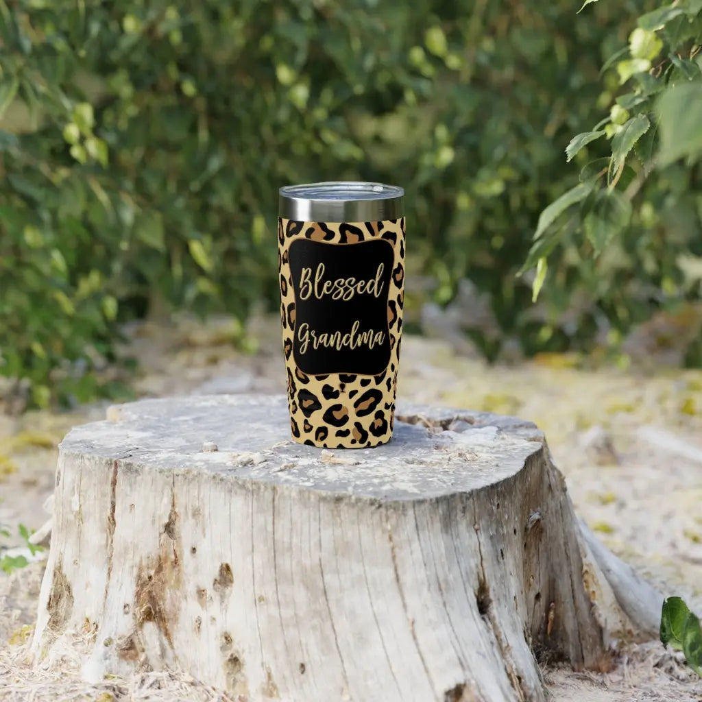 Grandma Leopard Ringneck Tumbler, 20oz Printify
