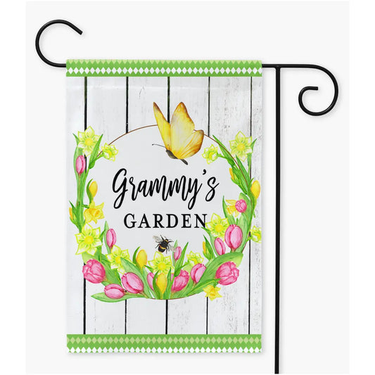 Grandma Tulips Garden Flag | Grammy Nana Mimi Gigi | Personalized Garden Flag, Grandma Gift Amazing Faith Designs