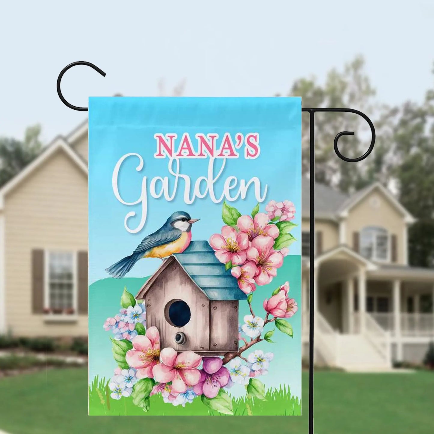 Grandma's Birdhouse Garden Flag Amazing Faith Designs