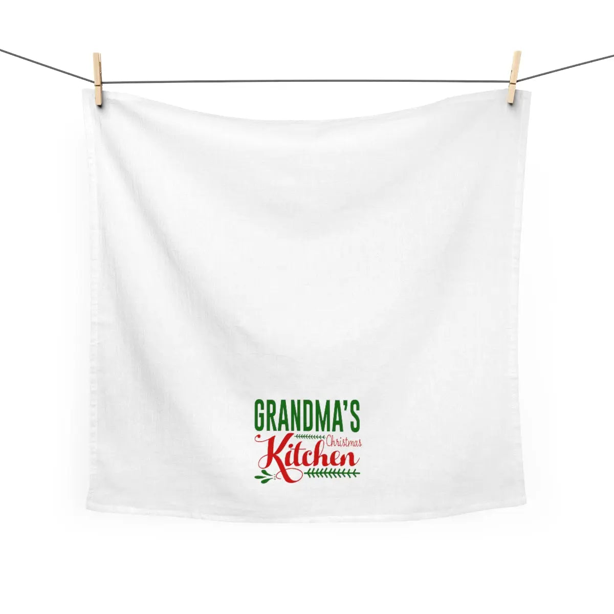 Grandma's Christmas Kitchen Tea Towel, Holiday Kitchen Towel, Christmas Dish Towel, Cute Christmas Kitchen Towel Printify