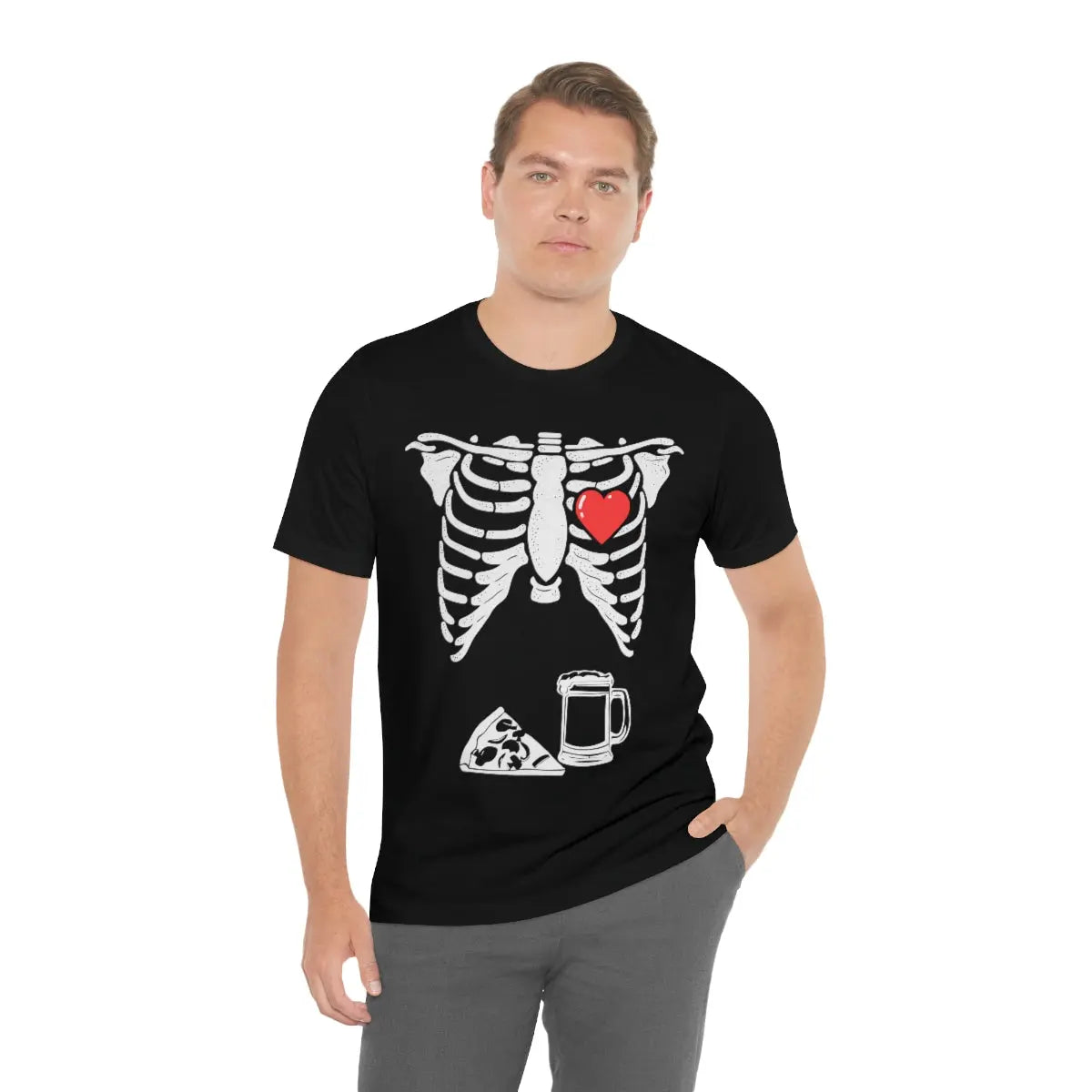 Halloween Dad Shirt, Mommy and Daddy Skeletons Tee, Pregnancy Announcement Tee, Halloween Tee Printify