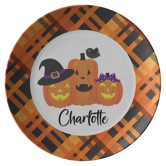 Halloween Personalized Plate for Kids teelaunch