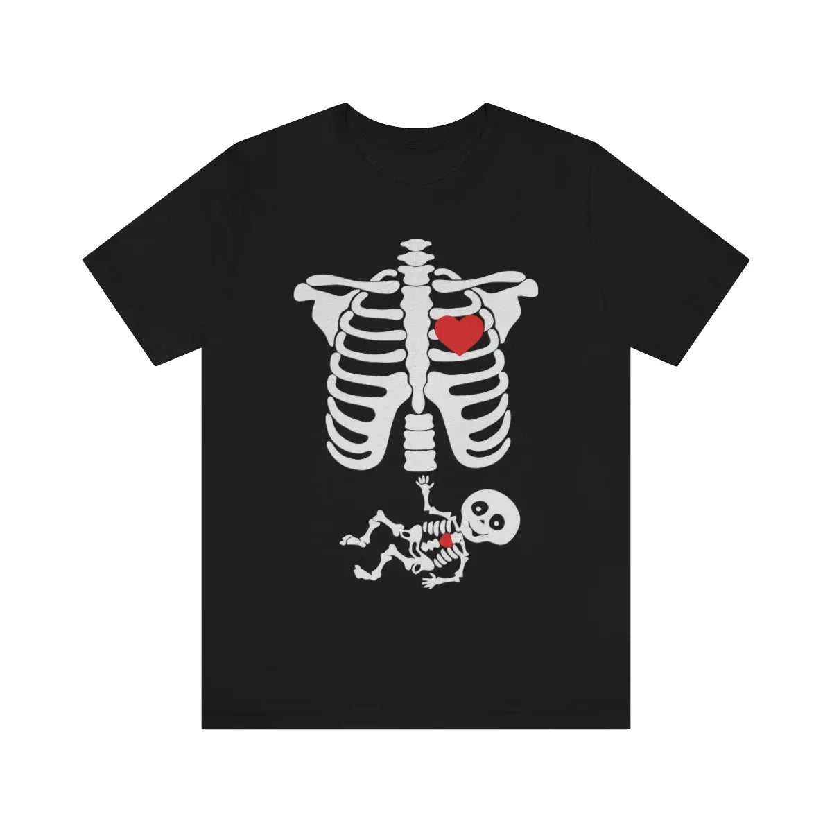 Halloween Pregnancy Shirt, Mommy and Baby Skeletons Tee, Pregnancy Announcement Tee, Maternity Tshirt, Halloween Tee Printify