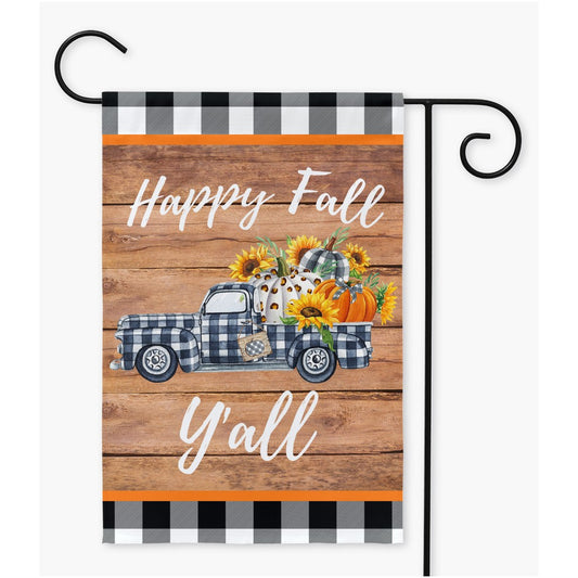 Happy Fall Yall Garden Flag, Pumpkin Flag, Welcome Fall, Welcome Yard Flag, Housewarming Gift, Pumpkin Patch Sign, Outdoor Decor Amazing Faith Designs