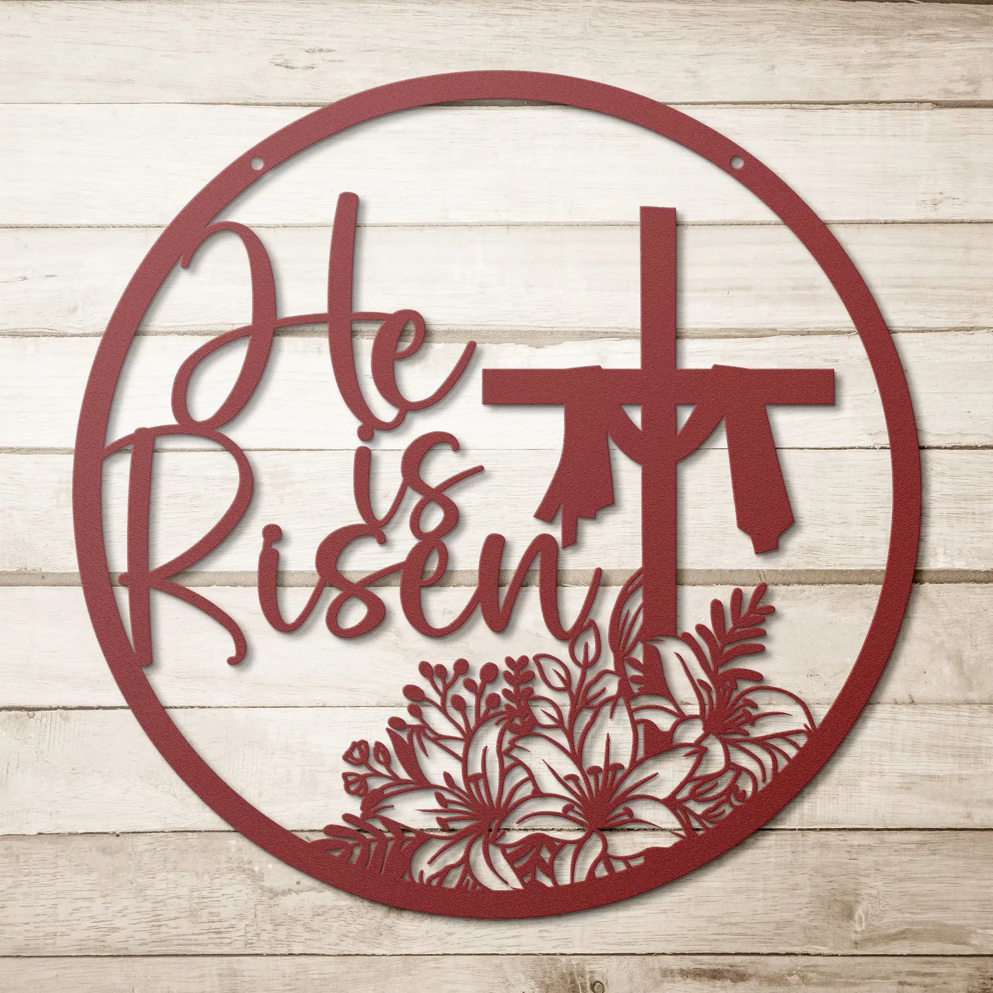 He is Risen Easter Metal Sign teelaunch