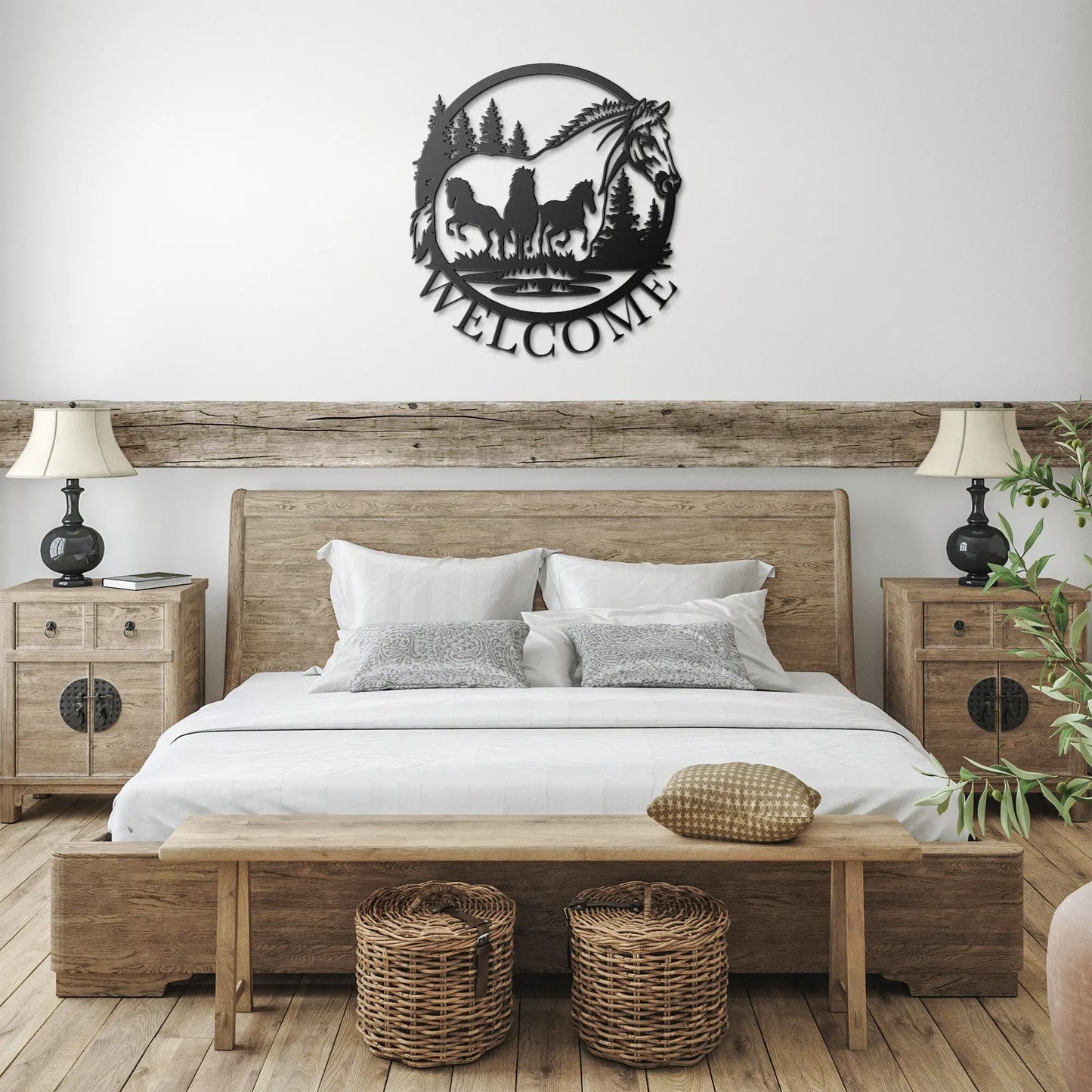 Horse Welcome Metal Sign, Horse Farm Sign, Horse Lover Gift teelaunch