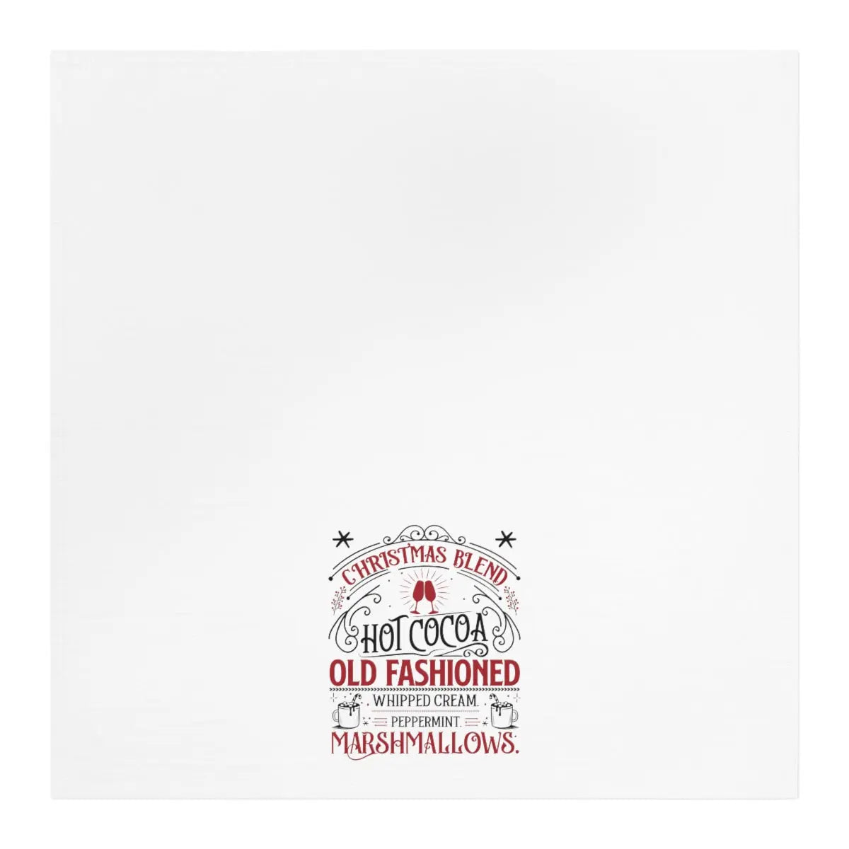 Hot Cocoa Christmas Kitchen Tea Towel, Holiday Kitchen Towel, Christmas Dish Towel, Cute Christmas Kitchen Towel Printify