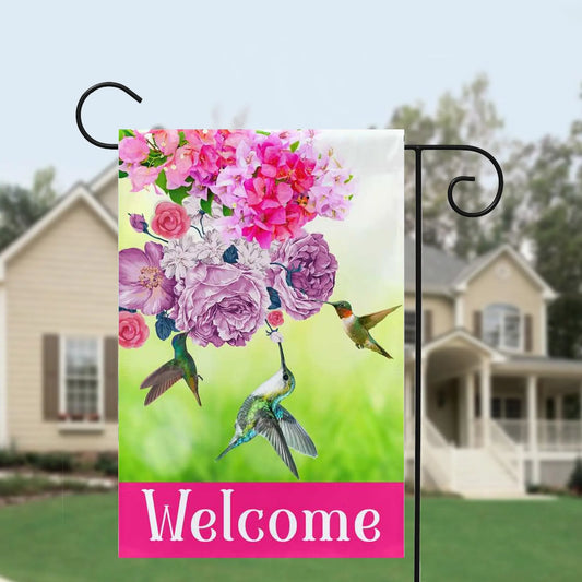 Hummingbird Garden Flag Amazing Faith Designs