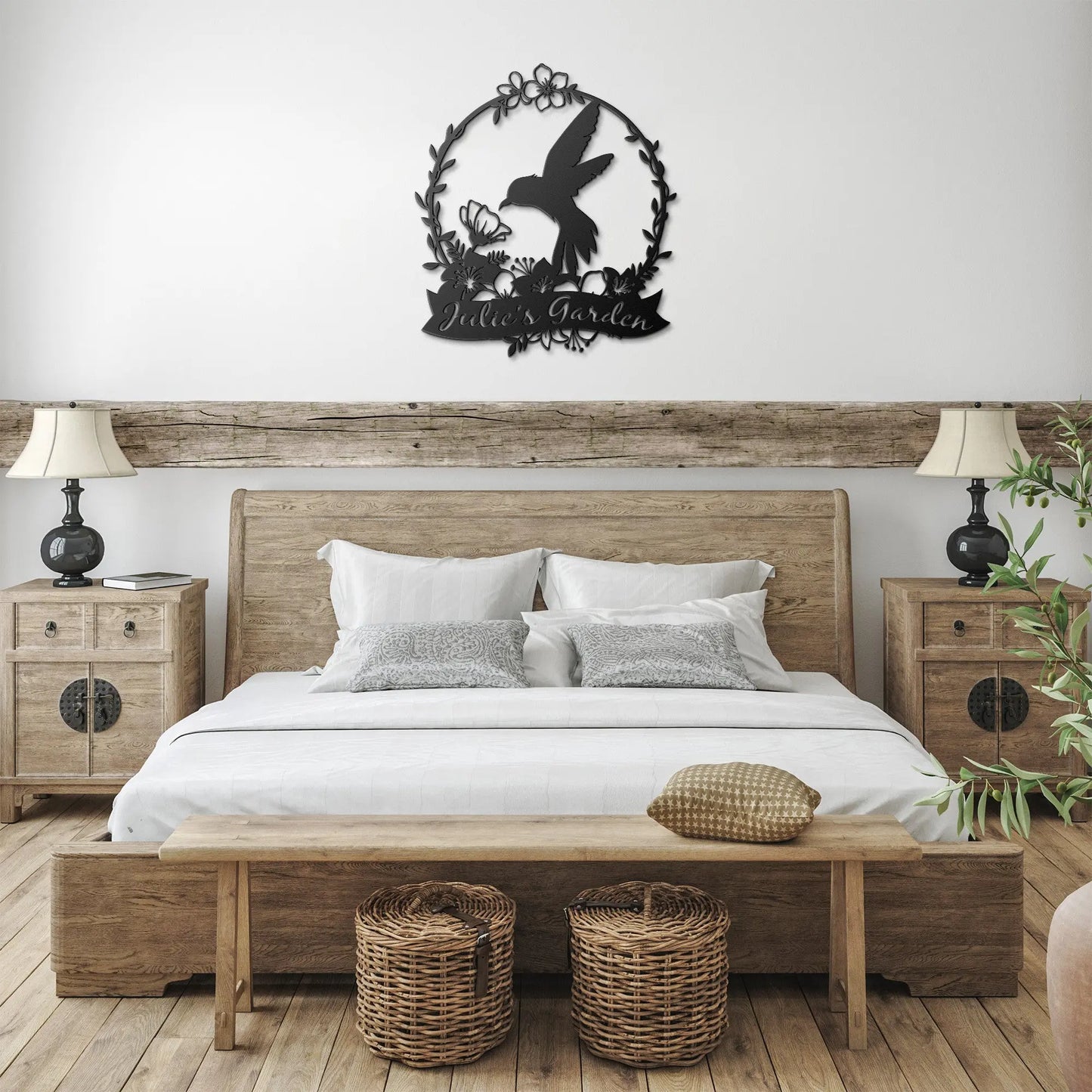 Hummingbird Garden Metal Sign teelaunch