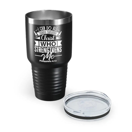 I Can Do All Things Philippians 4:13 Scripture Ringneck Tumbler, 30oz | Father's Day Gift Printify