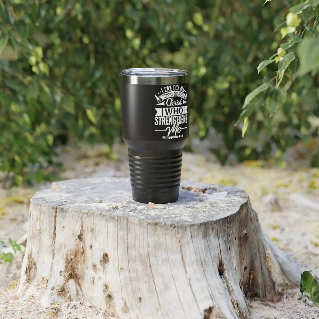 I Can Do All Things Philippians 4:13 Scripture Ringneck Tumbler, 30oz | Father's Day Gift Printify