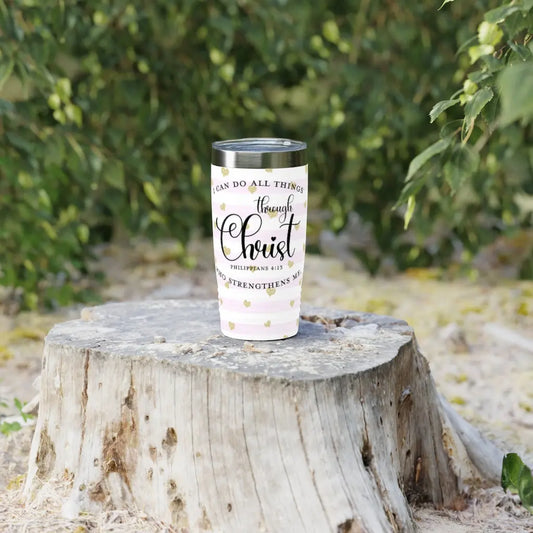 I Can Do All Things Ringneck Tumbler, 20oz Printify