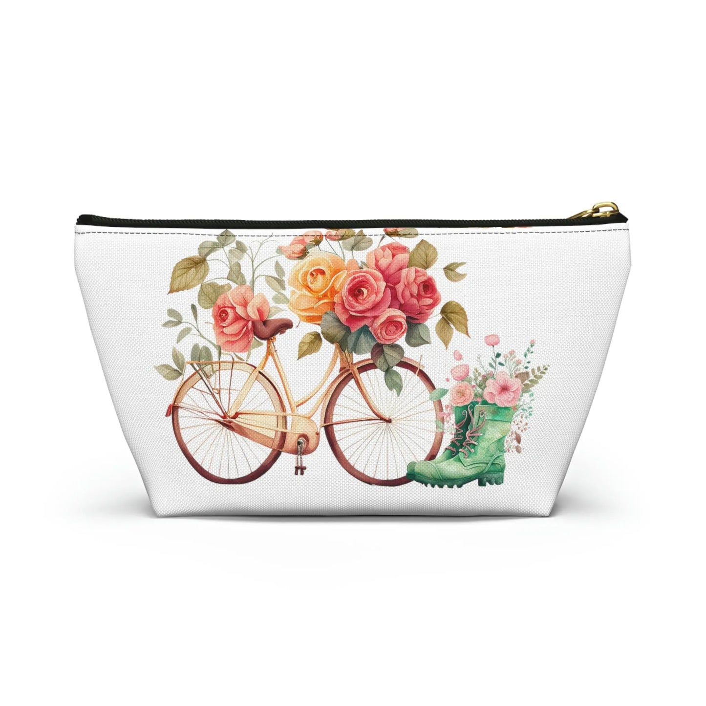 I Can Do All Things Through Christ Makeup Accessory Pouch w T-bottom - Summer Roses Printify