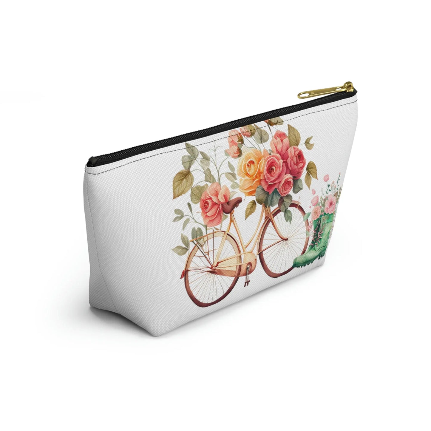 I Can Do All Things Through Christ Makeup Accessory Pouch w T-bottom - Summer Roses Printify