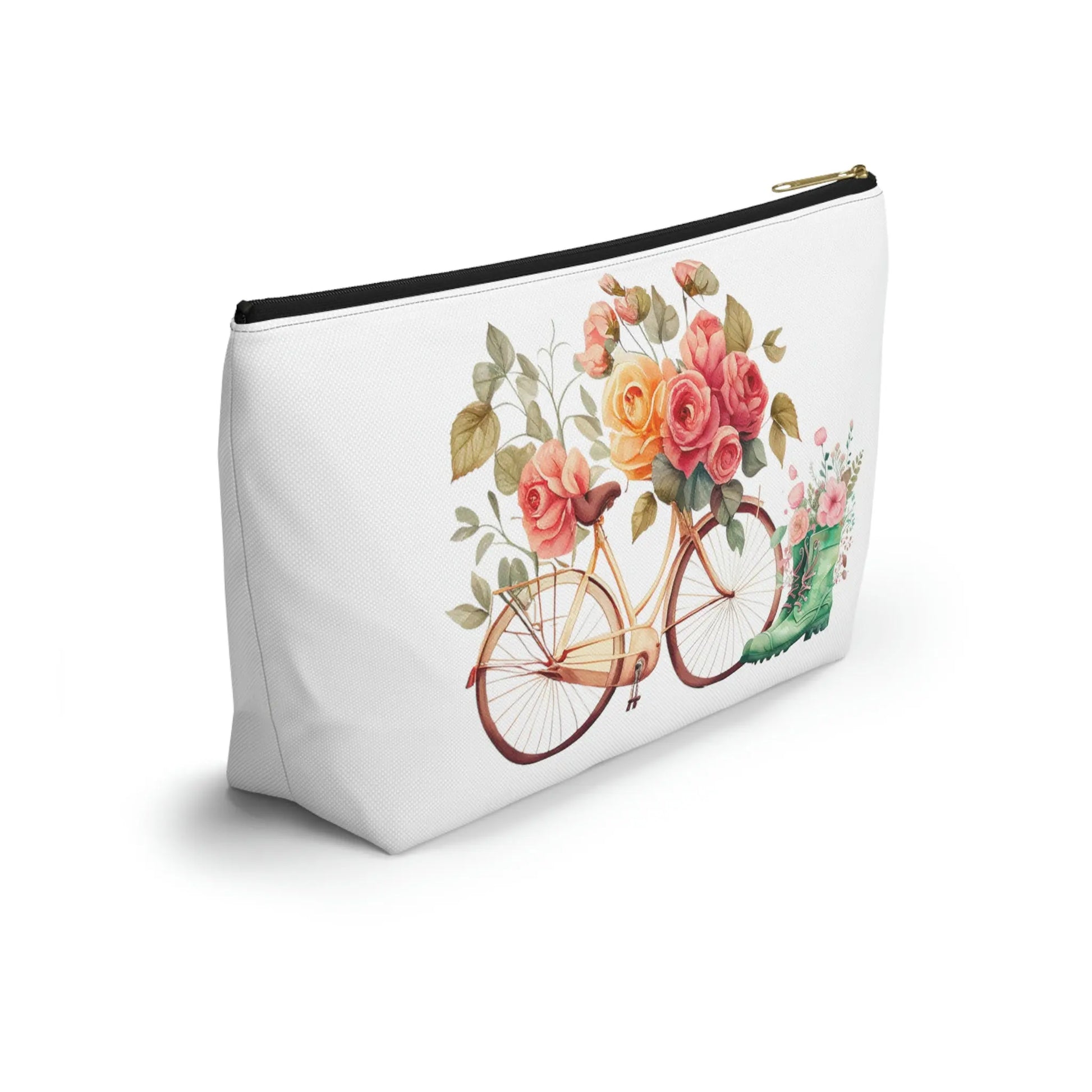 I Can Do All Things Through Christ Makeup Accessory Pouch w T-bottom - Summer Roses Printify