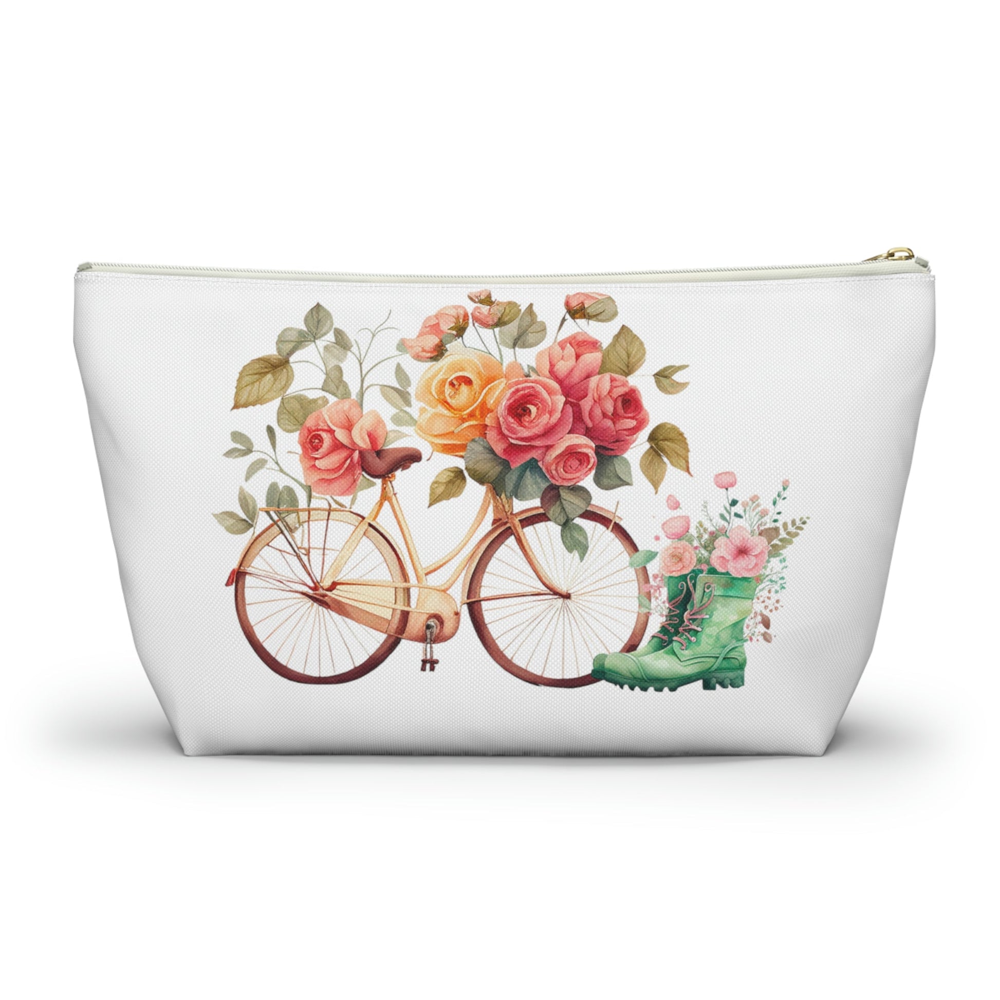 I Can Do All Things Through Christ Makeup Accessory Pouch w T-bottom - Summer Roses Printify