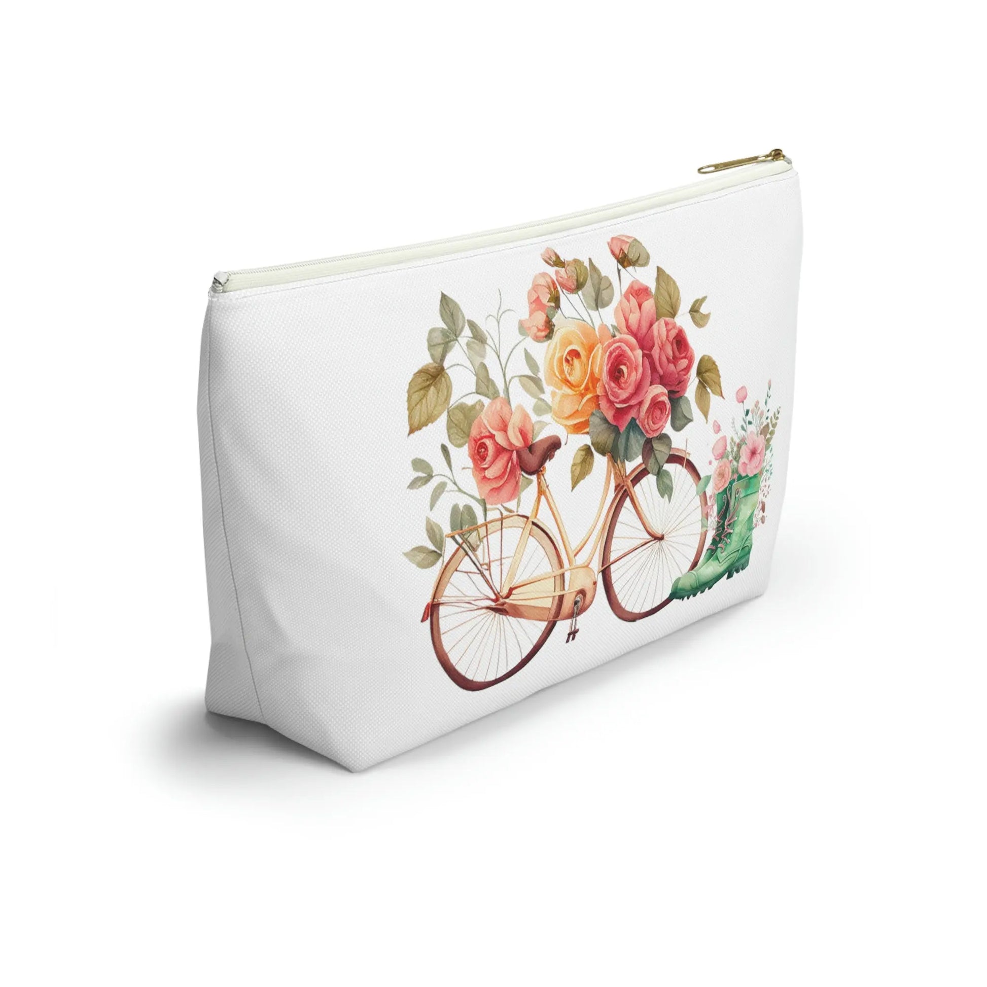 I Can Do All Things Through Christ Makeup Accessory Pouch w T-bottom - Summer Roses Printify