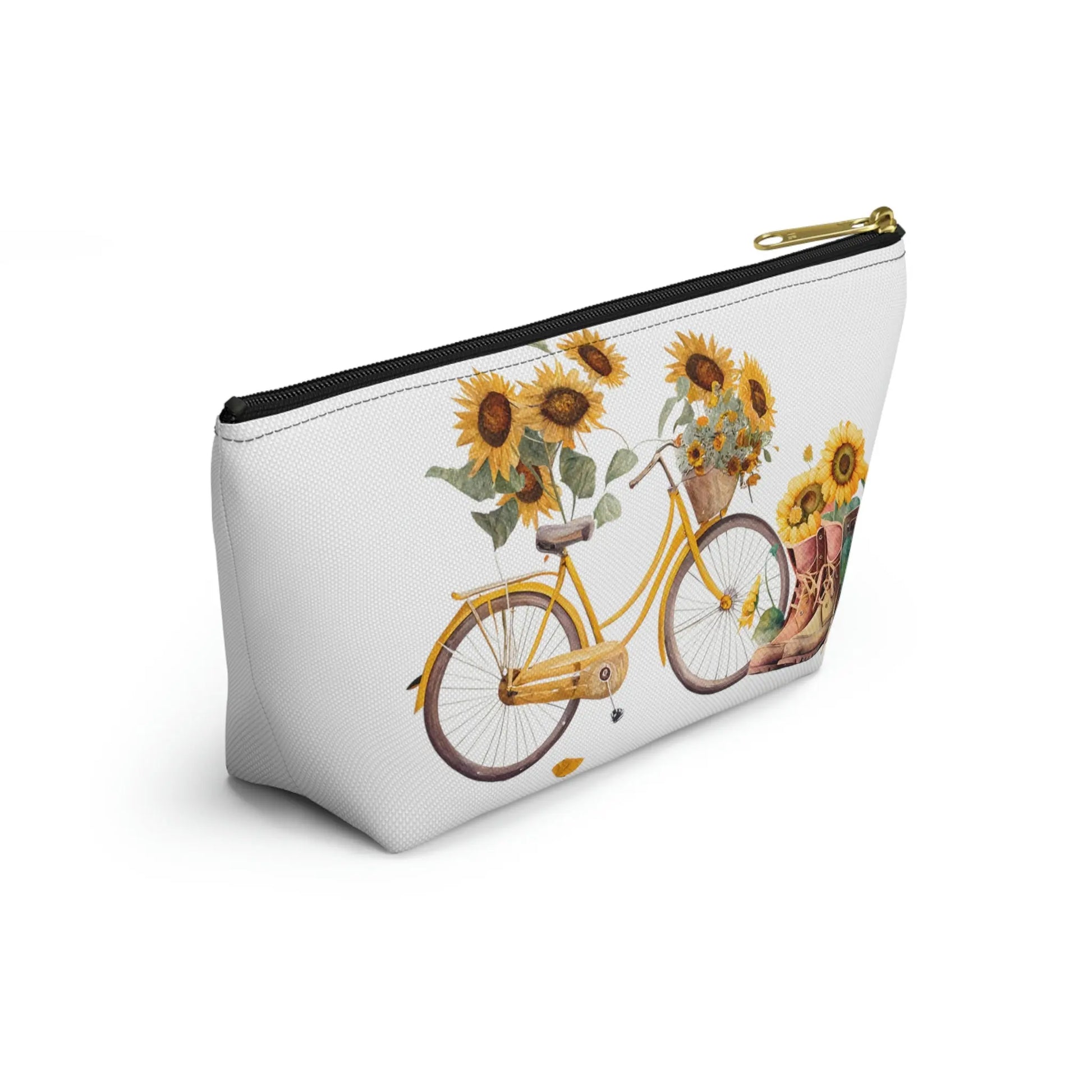 I Can Do All Things Through Christ Makeup Accessory Pouch w T-bottom - Sunflowers Printify