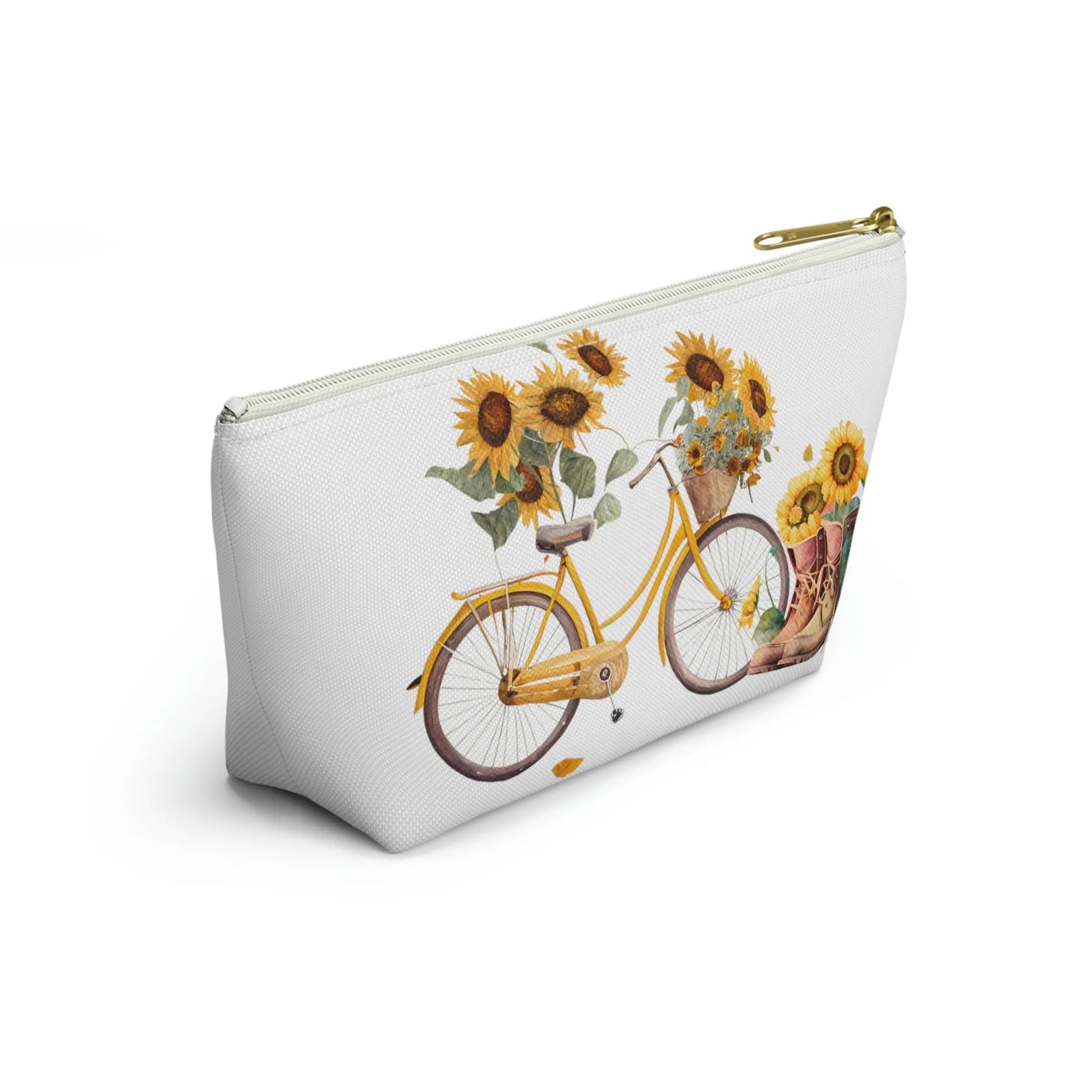 I Can Do All Things Through Christ Makeup Accessory Pouch w T-bottom - Sunflowers Printify