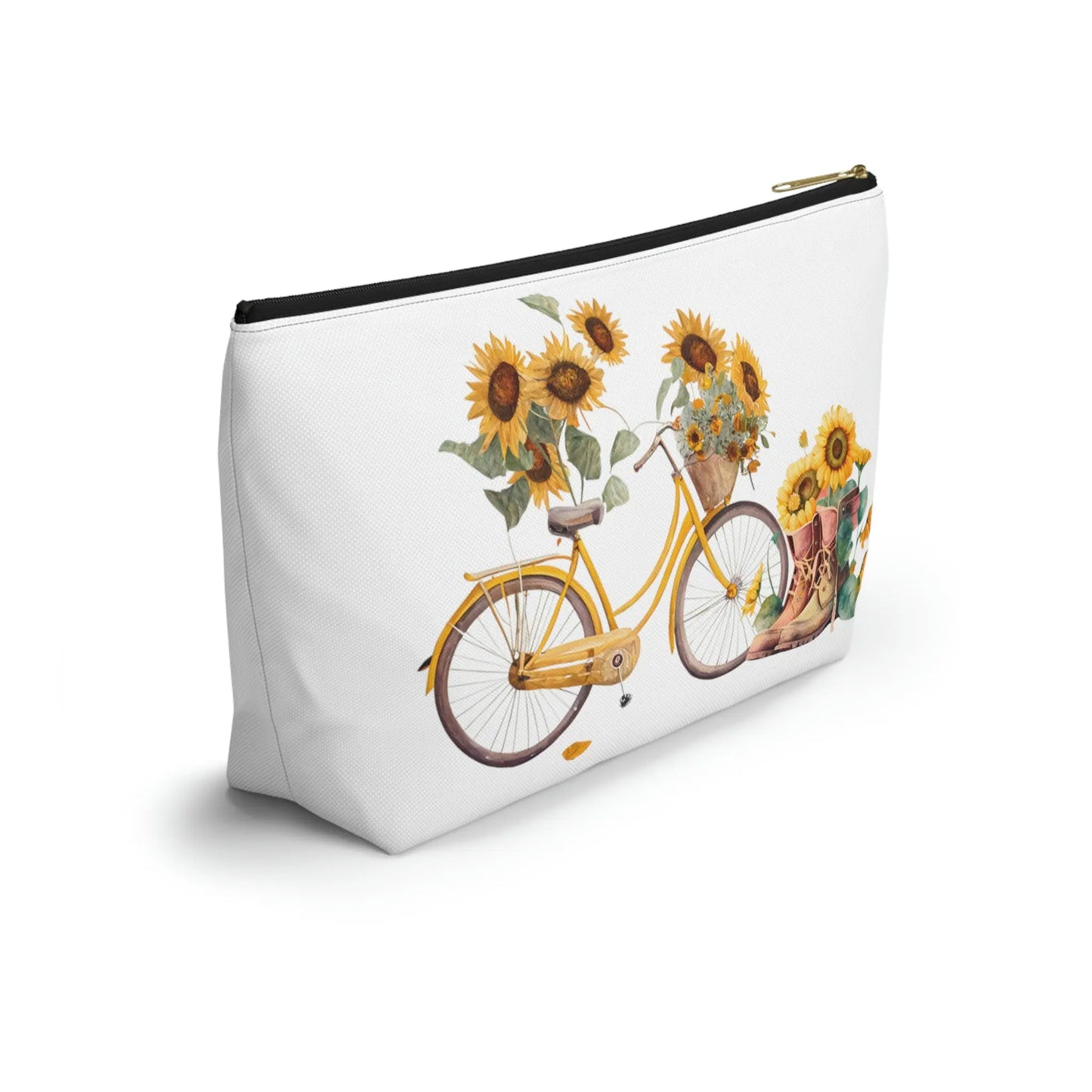 I Can Do All Things Through Christ Makeup Accessory Pouch w T-bottom - Sunflowers Printify