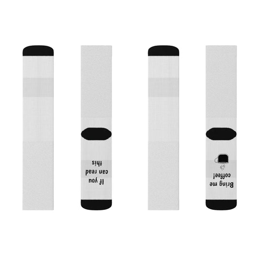 If You Can Read This Funny Quote Socks - Bring Me Coffee Printify